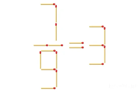 Mathematikrätsel: Gleichheit mit Streichhölzern nur mit 2 Bewegungen