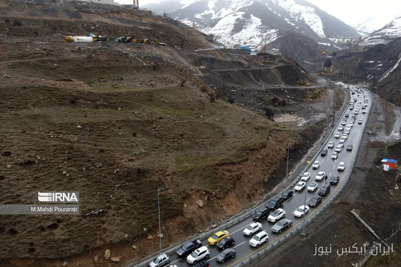 ترافیک نیمه‌سنگین در ۵ محور مواصلاتی و بارش باران در شمال کشور