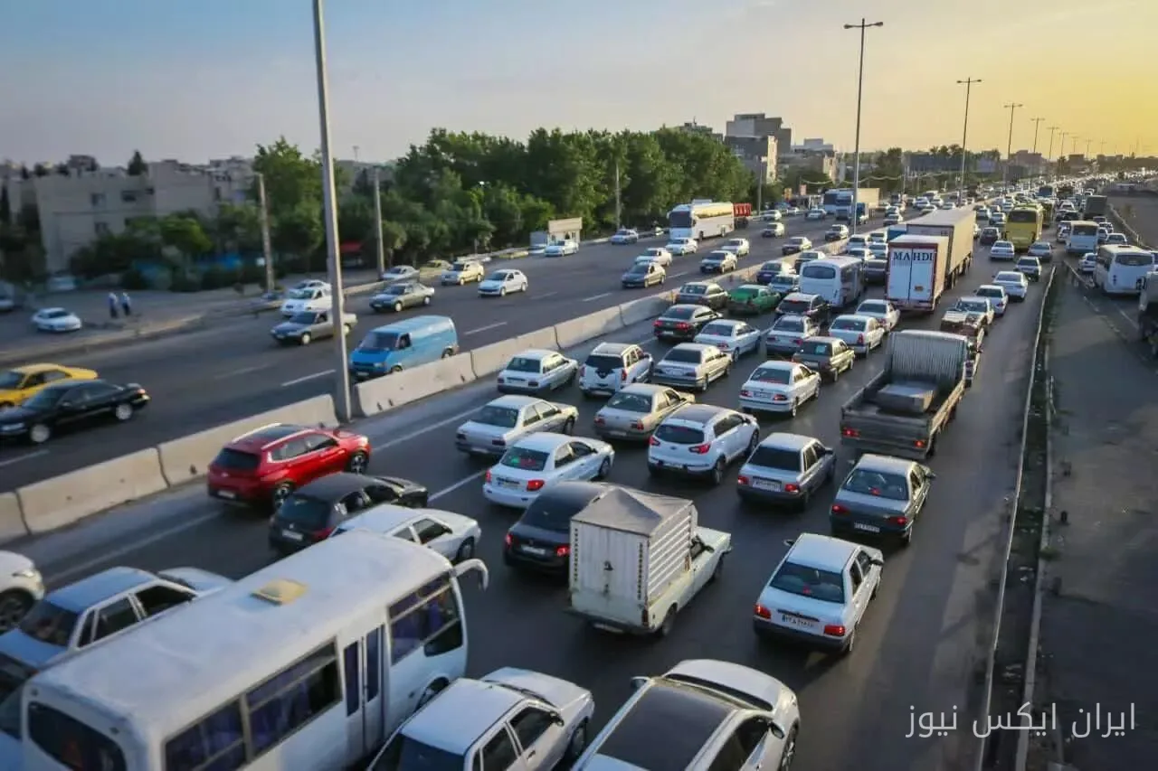 ترافیک سنگین در آزادراه تهران - شمال و قزوین - کرج