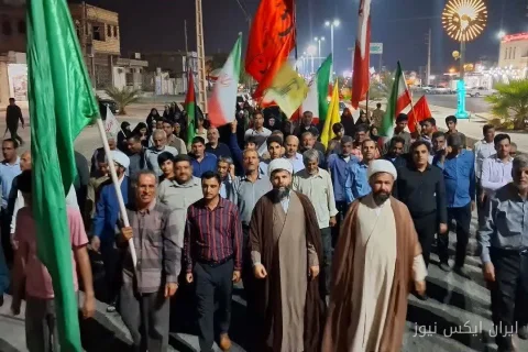 مردم انقلابی آبدان، شبانه برای نظام اسلامی به پا خاستند