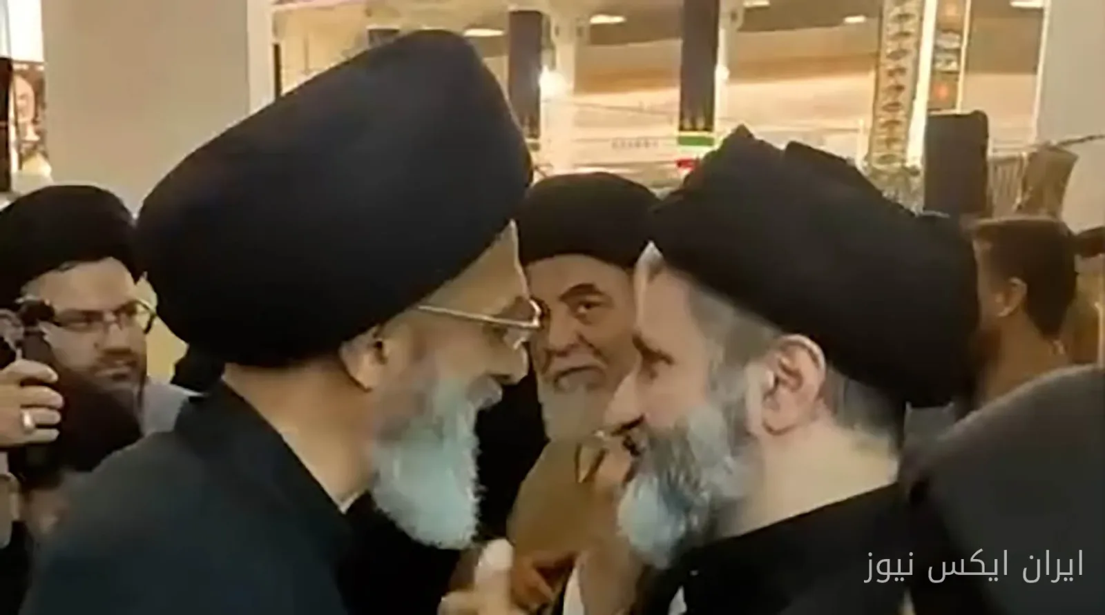 حضور مسعود خامنه‌ای در مراسم بزرگداشت آیت‌الله شبیری زنجانی