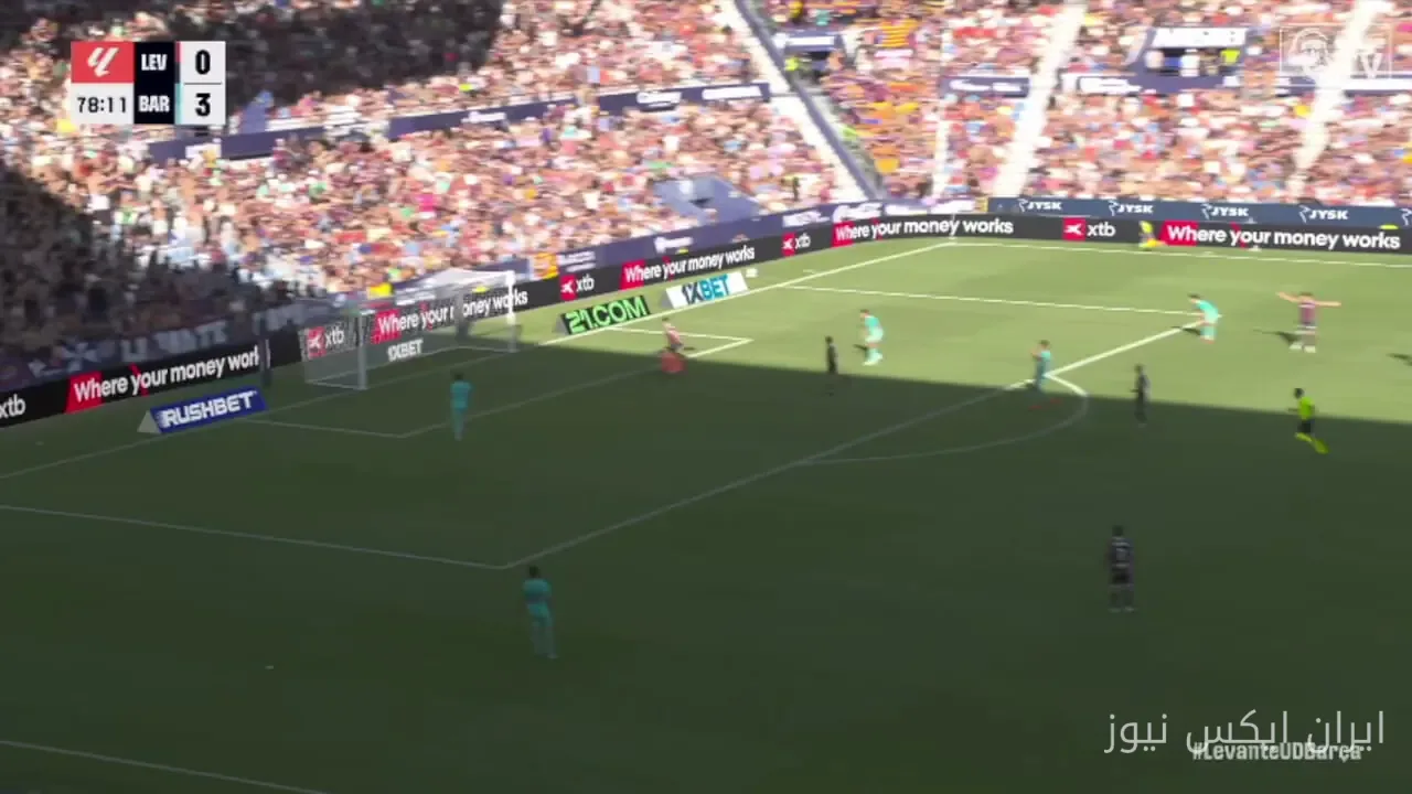 رومرو، گل اول لوانته به بارسلونا را به ثبت رساند