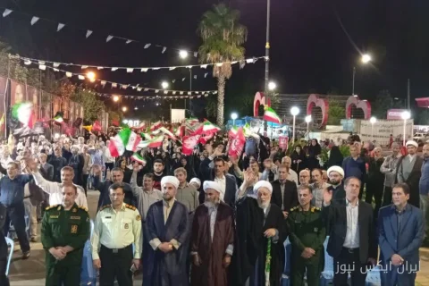 حضور پرشور مردم در تجمع شبانه گالیکش