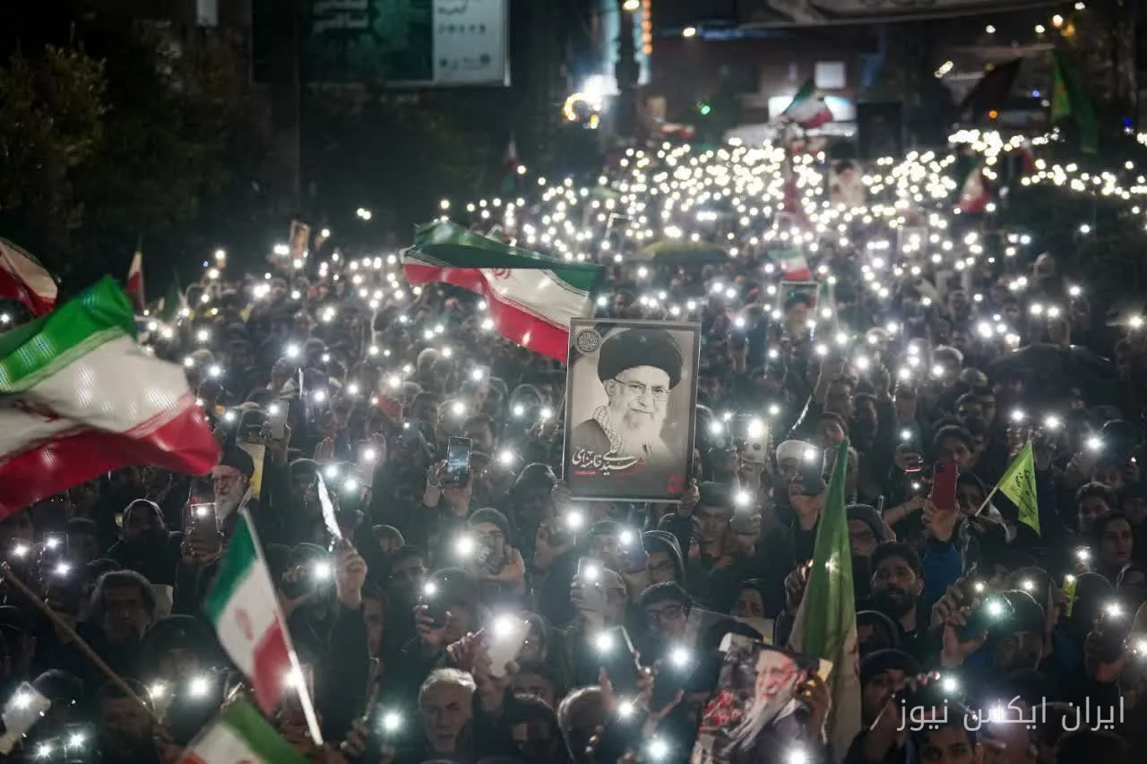 تجمع مردم مازندران با شعار جان فدای ایران