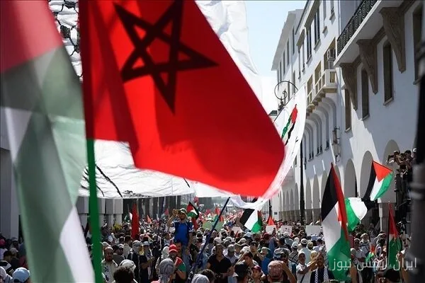 تجمع شهروندان مراکشی در حمایت از فلسطین و مسجدالاقصی