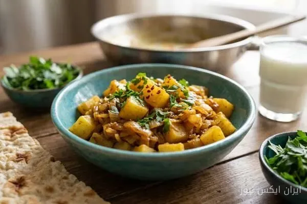 طرز تهیه دو پیازه آلو شیرازی به سادگی هرچه تمام‌تر